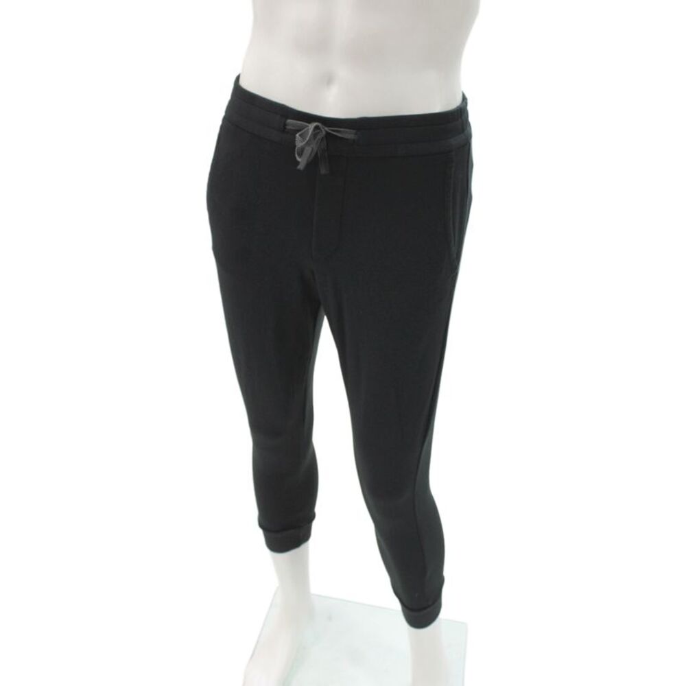 Bonobos Mens Black Ankle Cropped Jogger Pants Button Closure Size S
